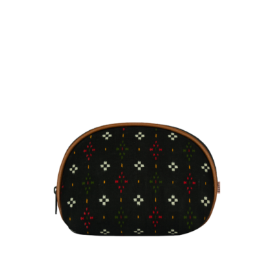 Leather makeup pouch