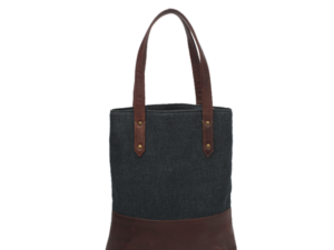 Denim Leather Tote Bag
