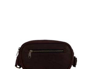 Coffee brown leather waist bag