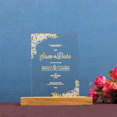 Acrylic wedding invite