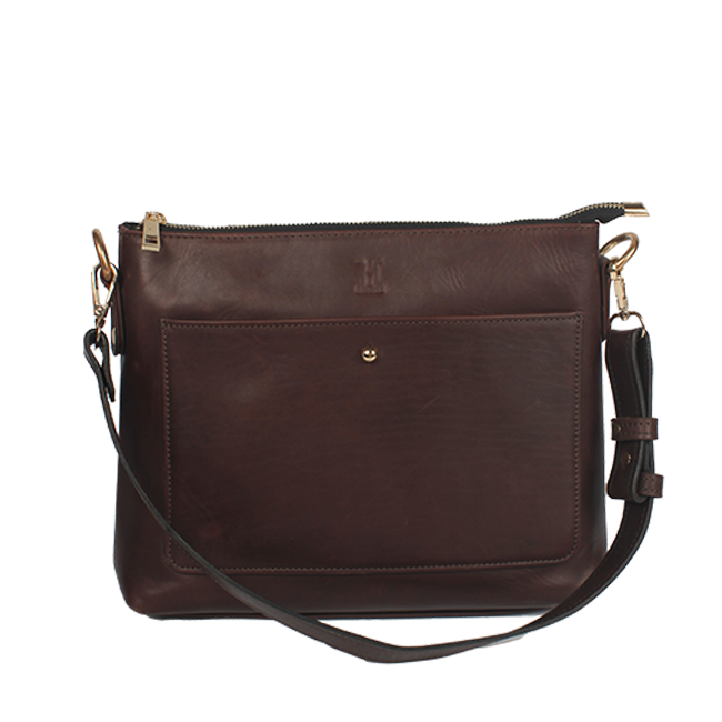 Customizable leather handbag