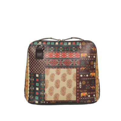vegan leather printed sling bag