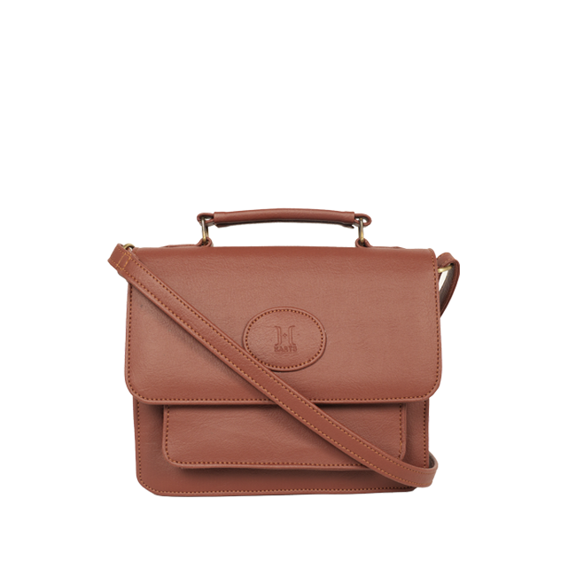 Vegan Leather Sling Bag Brown Color
